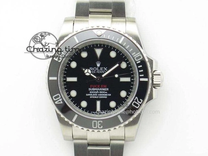 0213 Classic DayDate 40 SS JDF 904L Steel Black Roman Dial on President Bracelet VR3255 V3 (Gain Weight) 1434